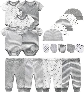 Kiddiezoom Unisex Baby Layette Essentials Giftset Clothing Set 19-Piece